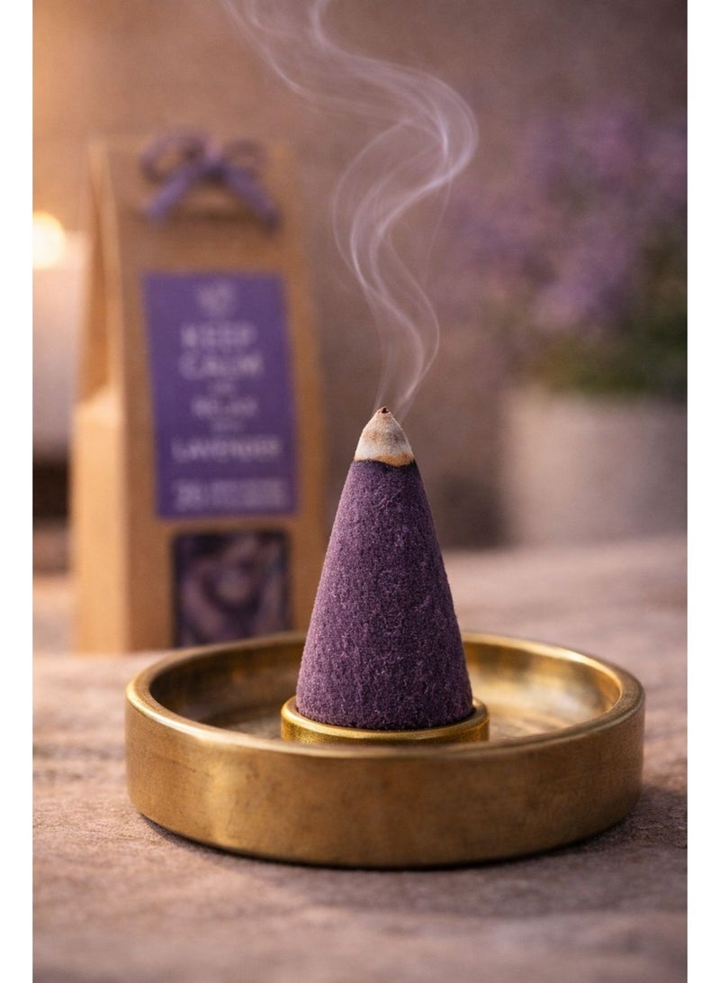 Lavender Incense Cones Set – 36 Pieces with Holder for Relaxation & Home Fragrance - Image 2